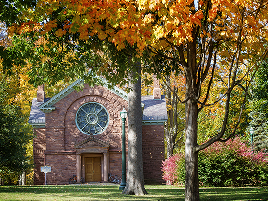 front of church building