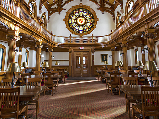 large seating area inside church